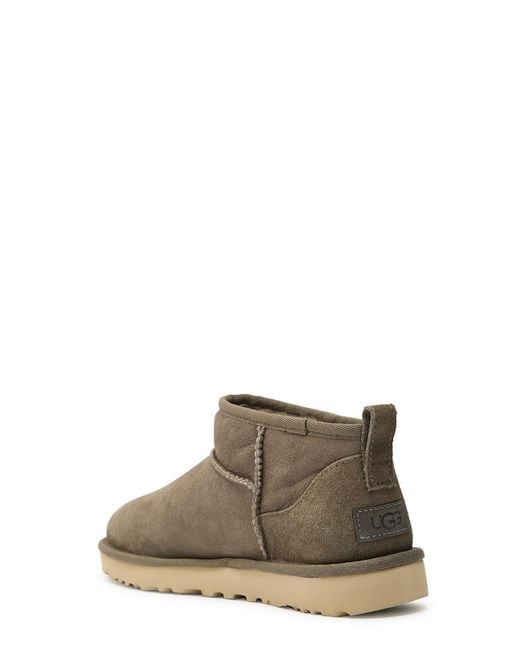Ugg Brown Classic Ultra Mini Suede Boots