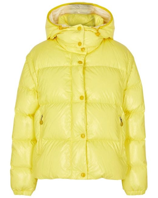 Moncler Yellow Mauleon Quilted Shell Jacket