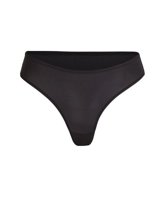 Skims Black Stretch-Jersey Thong