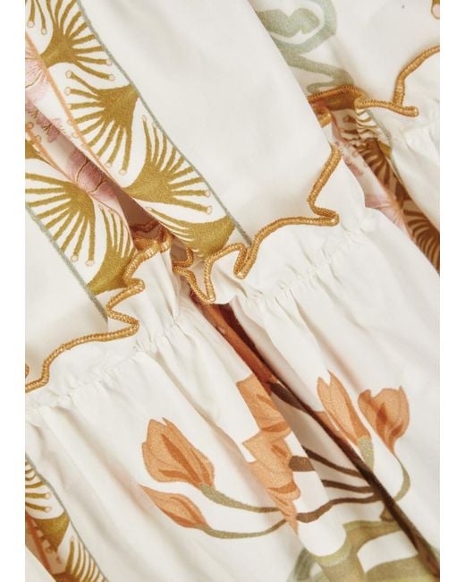 Lug Von Siga Natural Cassia Printed Cotton Maxi Skirt