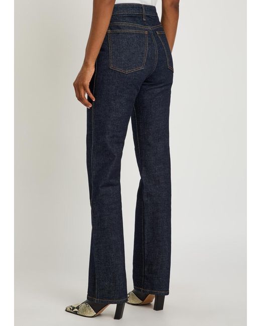 Khaite Blue Danielle Slim Straight-Leg Jeans