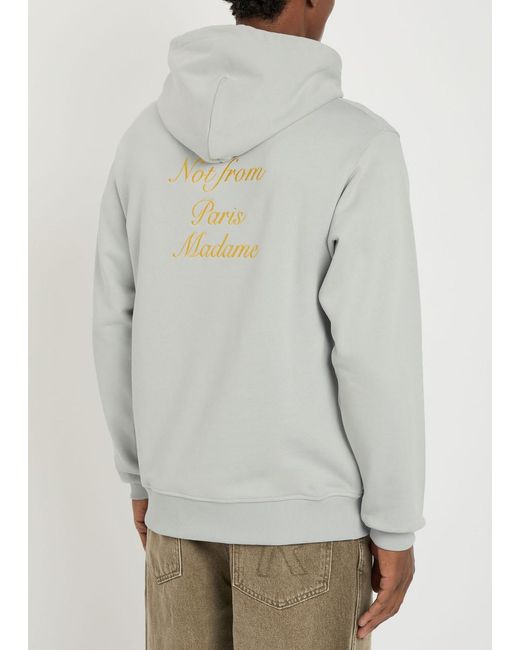 Drole de Monsieur Gray Le Hoodie Slogan Calligraphy Hooded Cotton Sweatshirt for men