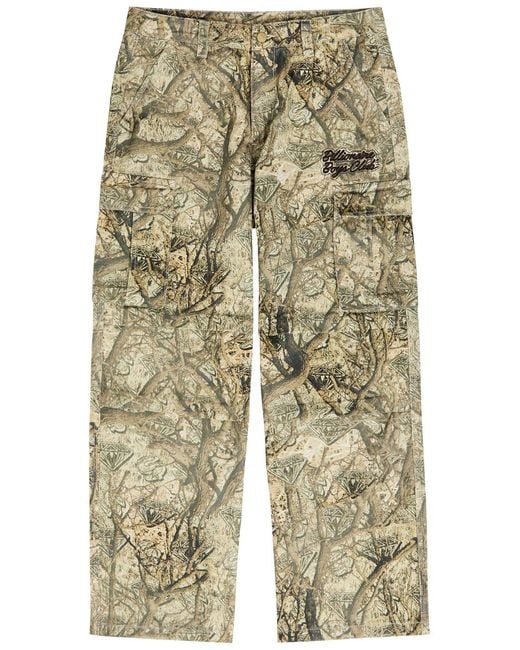 BBCICECREAM Natural Camouflage Wide-Leg Cotton Cargo Trousers for men