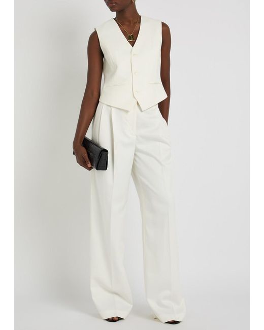 Anine Bing White Mario Woven Vest
