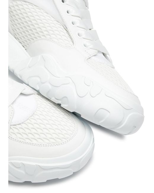 Alexander McQueen White Court Panelled Mesh Sneakers for men