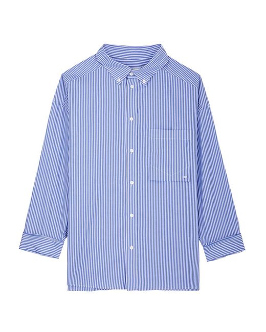 DARKPARK Blue Nathalie Striped Cotton Shirt