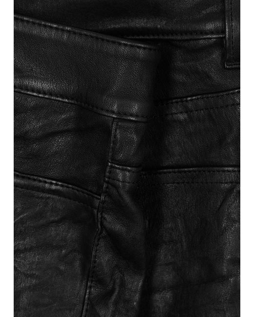 PAIGE Black Cindy Leather Trousers