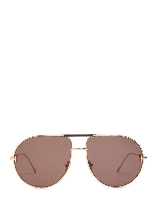 Tom Ford Brown Aviator-Style Sunglasses