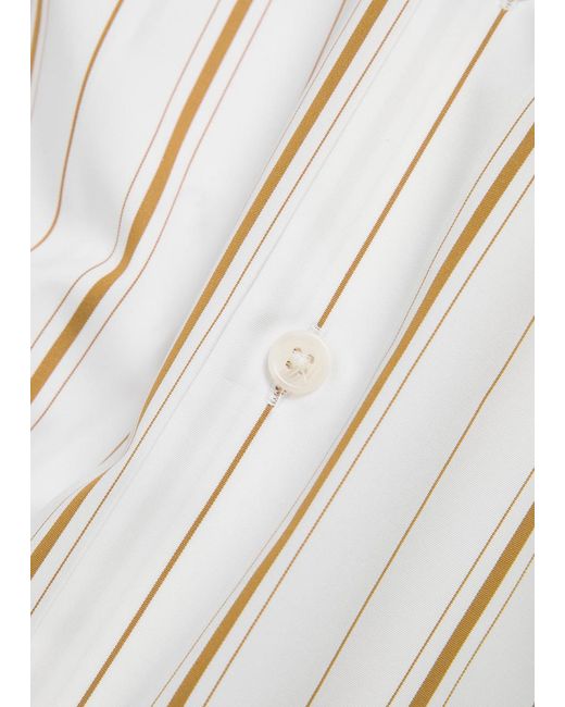 Rag & Bone White Jessica Striped Cotton-Poplin Shirt