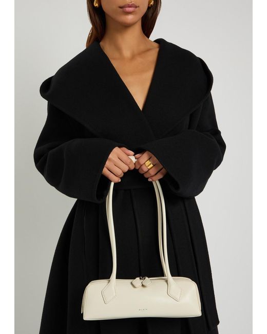 Alaïa White Le Teckel Small Grained Leather Shoulder Bag