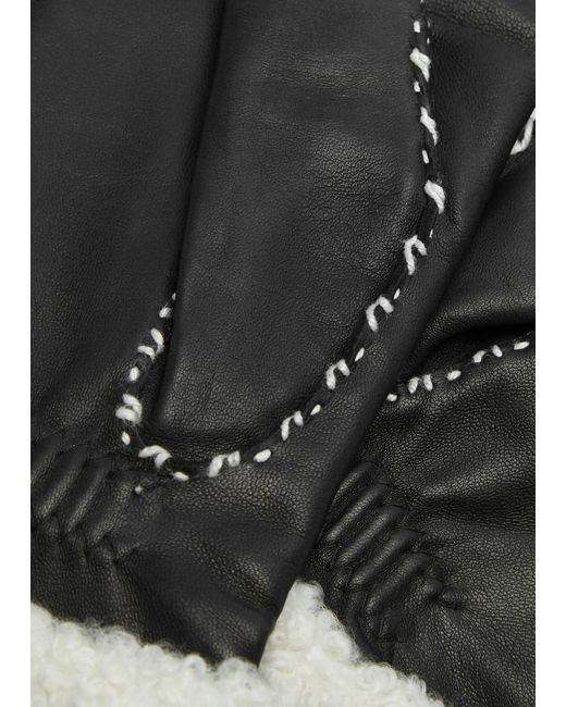Agnelle Black Marie Louise Leather Gloves