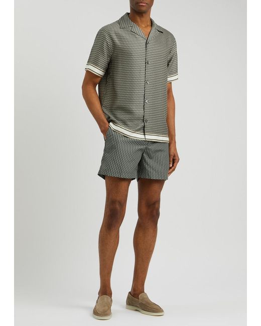 CHE Gray Sintra Printed Shell Swim Shorts for men