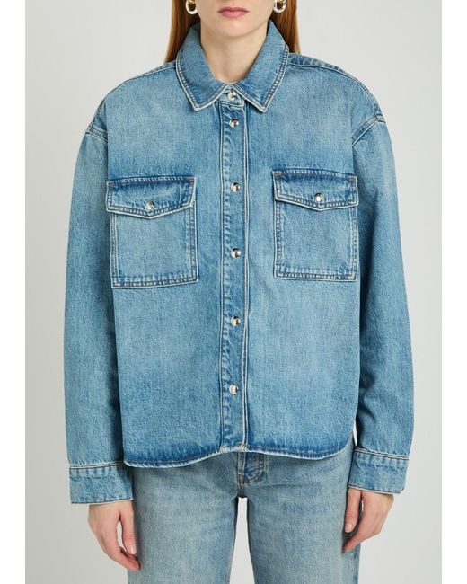Anine Bing Blue Paxton Shirt