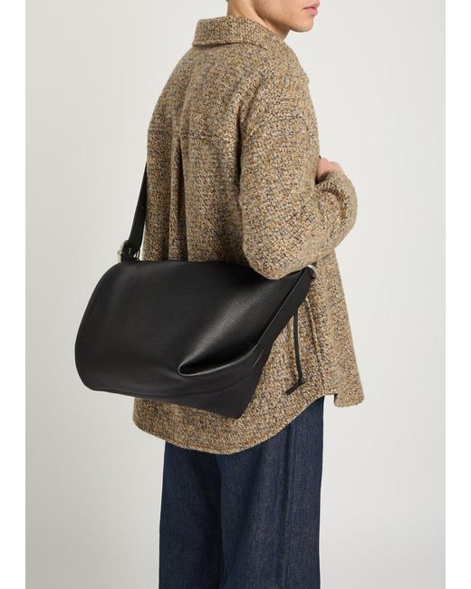 Loewe Black Loop Medium Grained Leather Bucket Bag for men