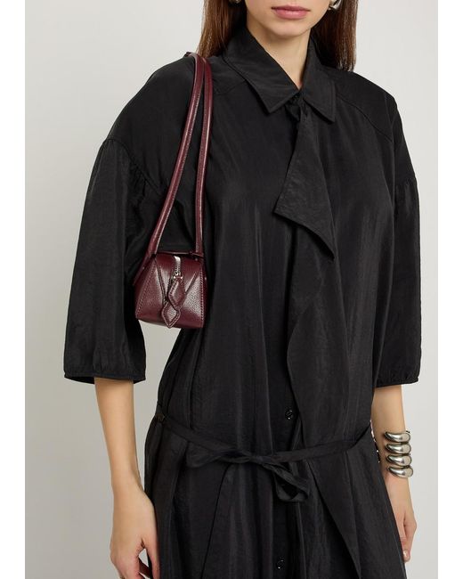 Lemaire Black Belted Brushed Silk-Blend Midi Shirt Dress