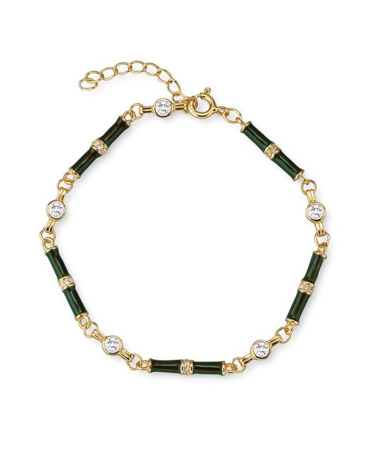 V By Laura Vann Metallic Marlowe Embellished 18kt Gold-plated Bracelet