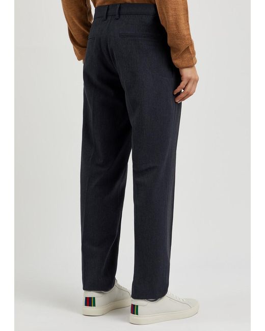 Les Deux Blue Como Slim-leg Twill Trousers for men