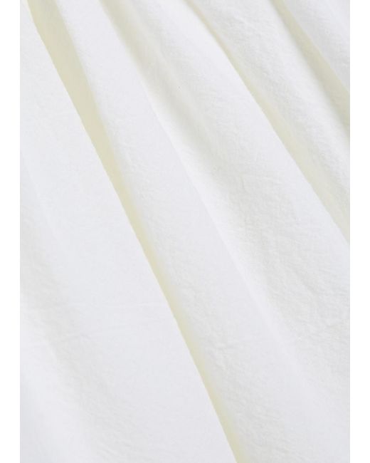 Les Vacances d'Irina White Mo Crinkled Cotton Maxi Dress
