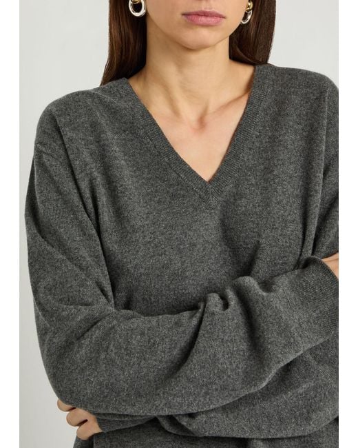 Maison Margiela Gray V-Neck Wool Jumper