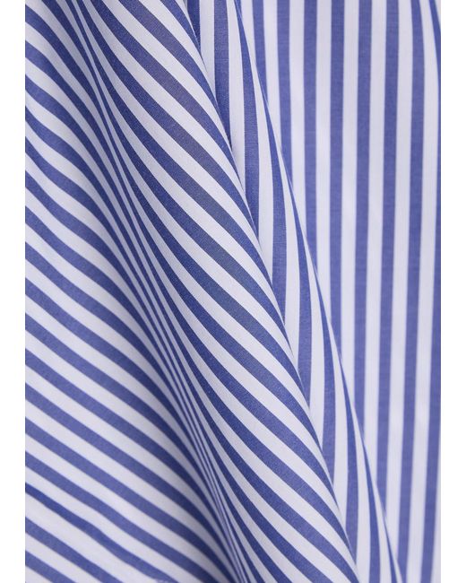 Rag & Bone Blue Connie Striped Cotton-Poplin Shirt