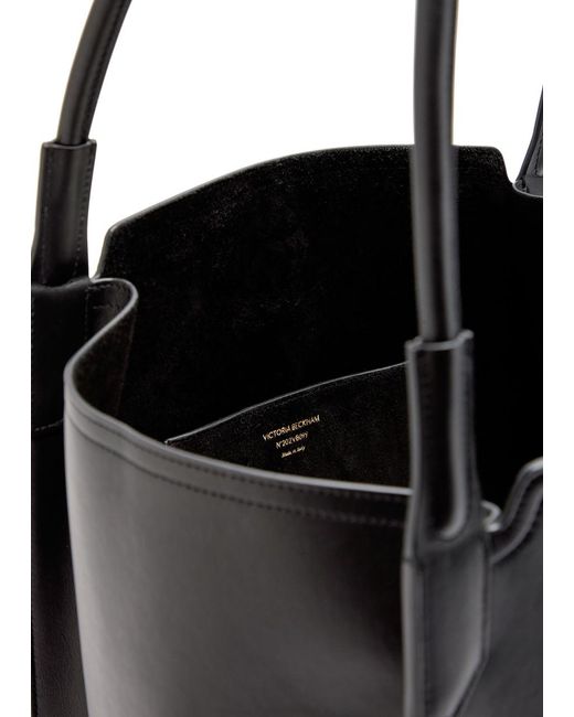 Victoria Beckham Black Victoria Small Panelled Leather Tote