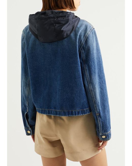 Moncler Blue Lampusa Hooded Jacket