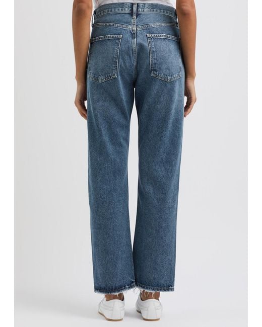 Agolde Blue 90S Pinch Waist Straight-Leg Jeans