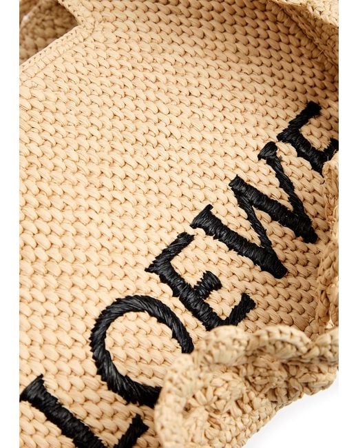 Loewe Natural Font Ruffled Raffia Tote Bag