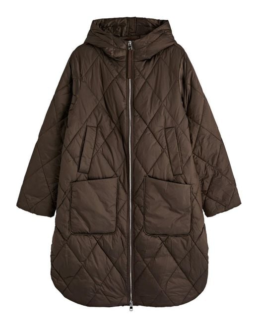 Varley Brown Frisco Quilted Hooded Shell Jacket