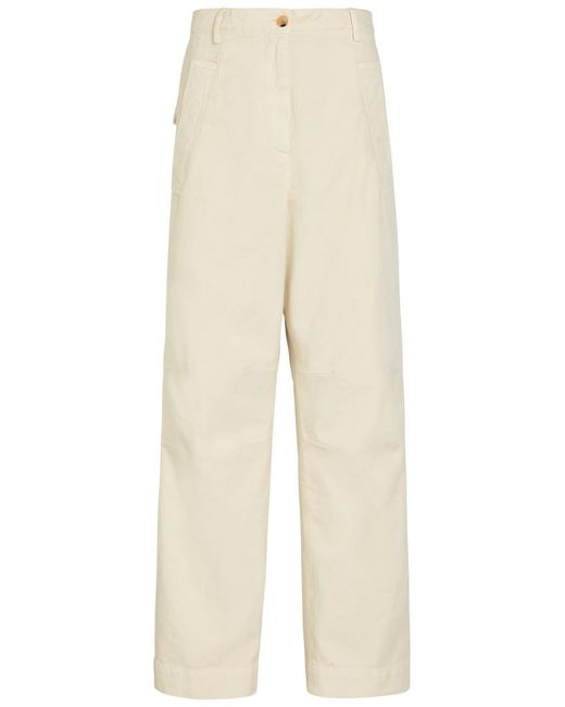 Dries Van Noten Natural Pincks Cotton Trousers