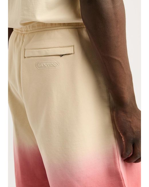 Lanvin Pink Dégradé Cotton Shorts for men