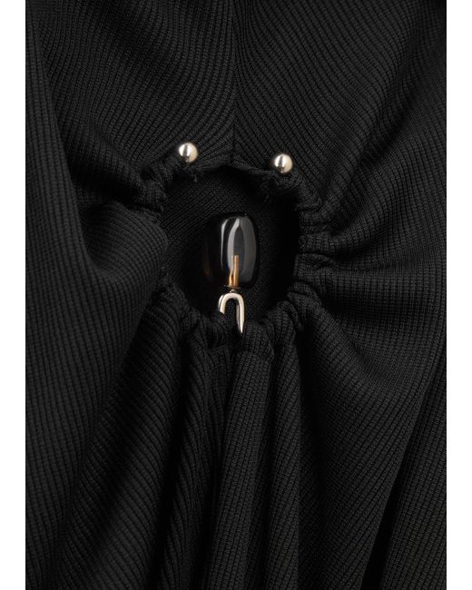 Christopher Esber Black Orbit Fran Knitted Maxi Dress