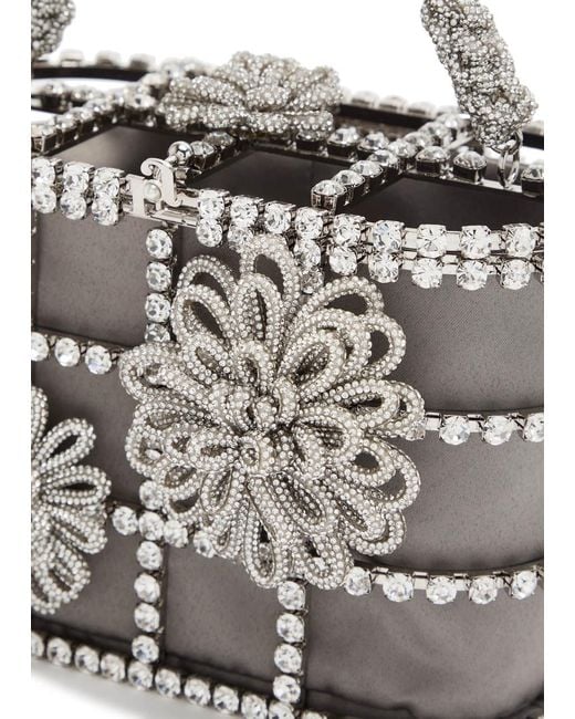 Rosantica Metallic Holli Timo Crystal-Embellished Top Handle Bag