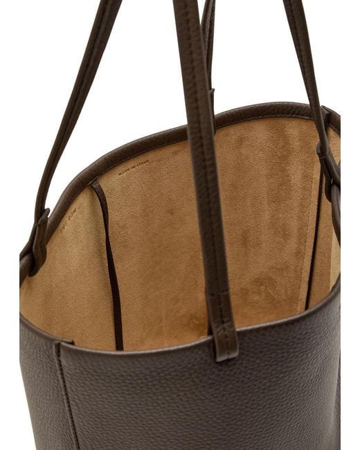 The Row Brown Park Medium Grained Leather Tote