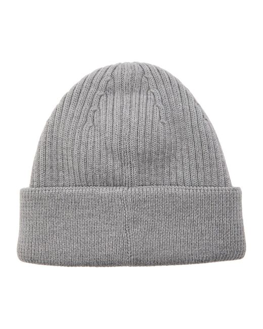 Loewe Gray Logo-Embroidered Wool Beanie for men