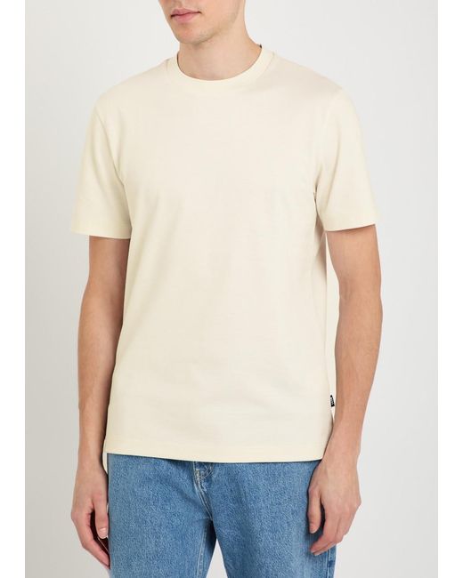 Boss Natural Crew-Neck Fine-Knit Cotton T-Shirt for men