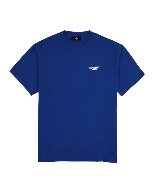Represent Blue Owners Club Logo Cotton T-shirt for men
