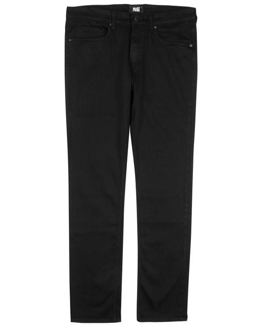 PAIGE Black Federal Transcend Straight-Leg Jeans, Jeans for men