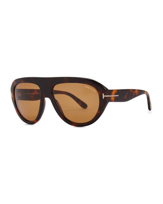 Tom Ford Brown Felix Tortoiseshell D-frame Sunglasses for men