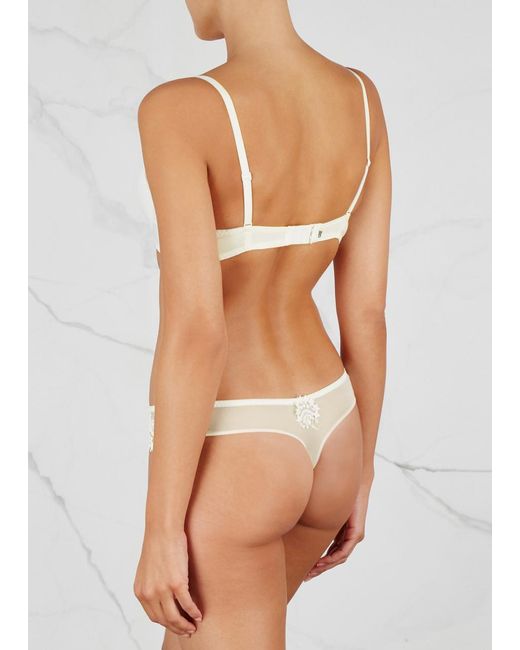 Simone Perele White Wish Satin Thong