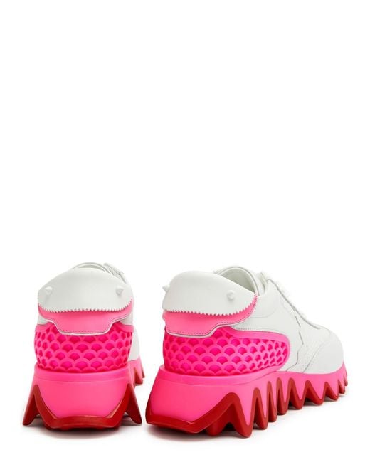 Christian Louboutin Pink Loubishark Donna Leather Sneakers