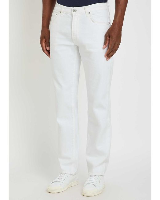 Citizens of Humanity White Elijah Relaxed Straight-Leg Jeans for men
