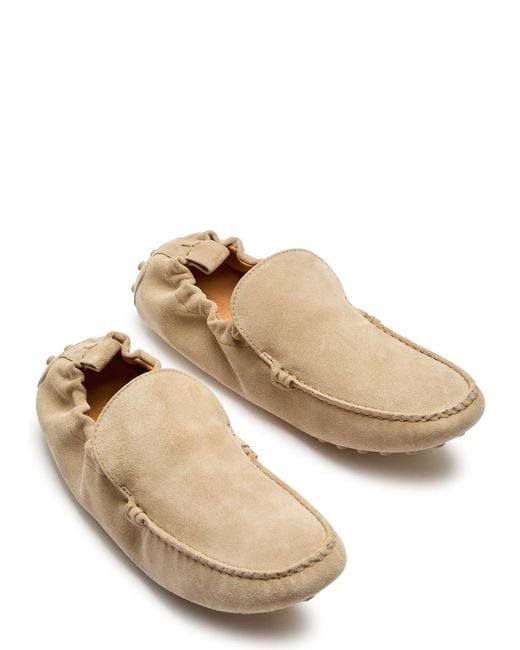 Tod's Natural Gomma Suede Loafers