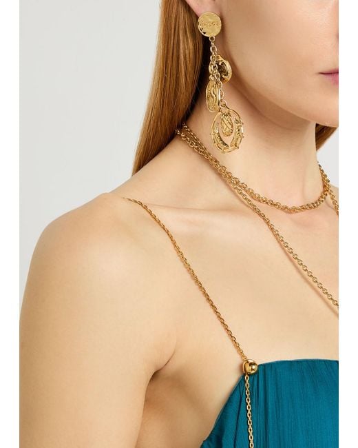 Chloé Metallic The Chloé Medals Drop Earrings
