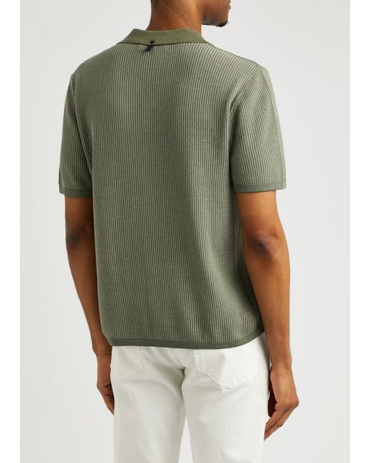 Rag & Bone Green Harvey Knitted Shirt for men