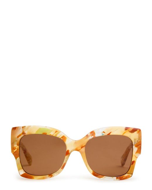 Chloé Brown Oversized Square-Frame Sunglasses