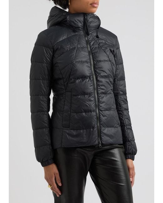 Canada Goose Black Abbott Hooded Quilted Nylon Jacket