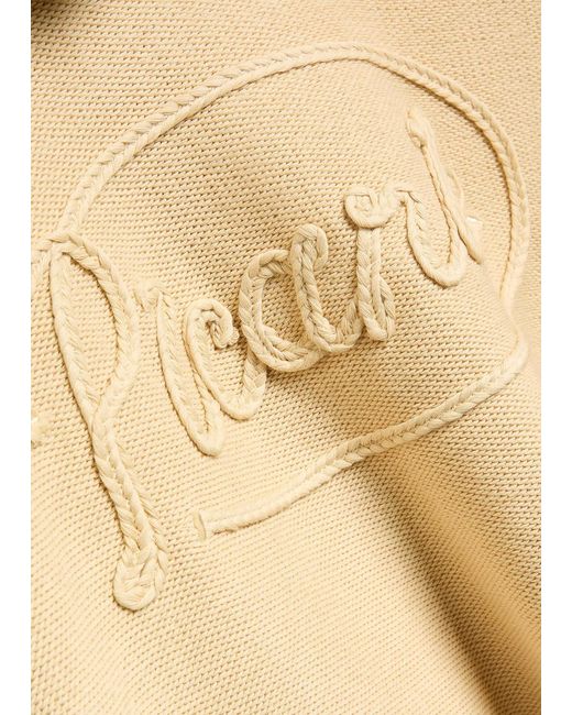 Picante Natural Senna Logo Hooded Zip-Through Cotton-Knit Jumper for men