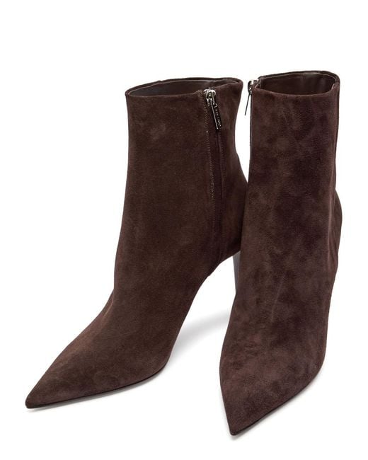 Jimmy Choo Brown Frankie 85 Suede Ankle Boots