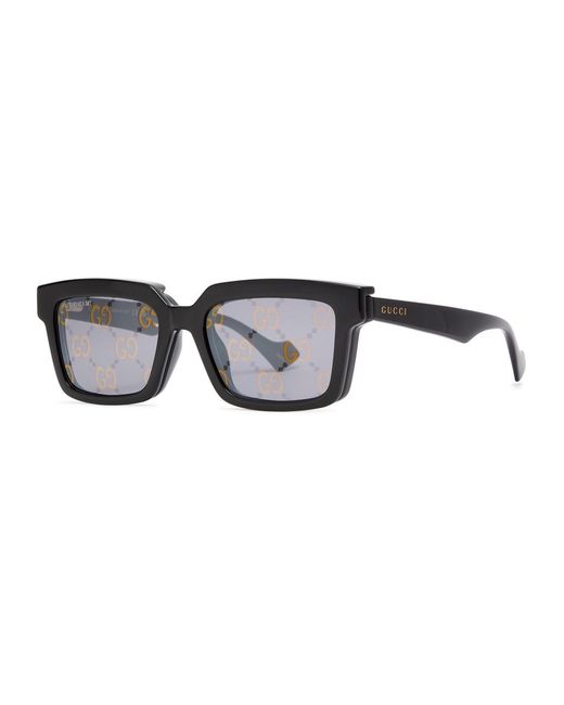 Gucci Black Rectangle-Frame Optical Glasses for men